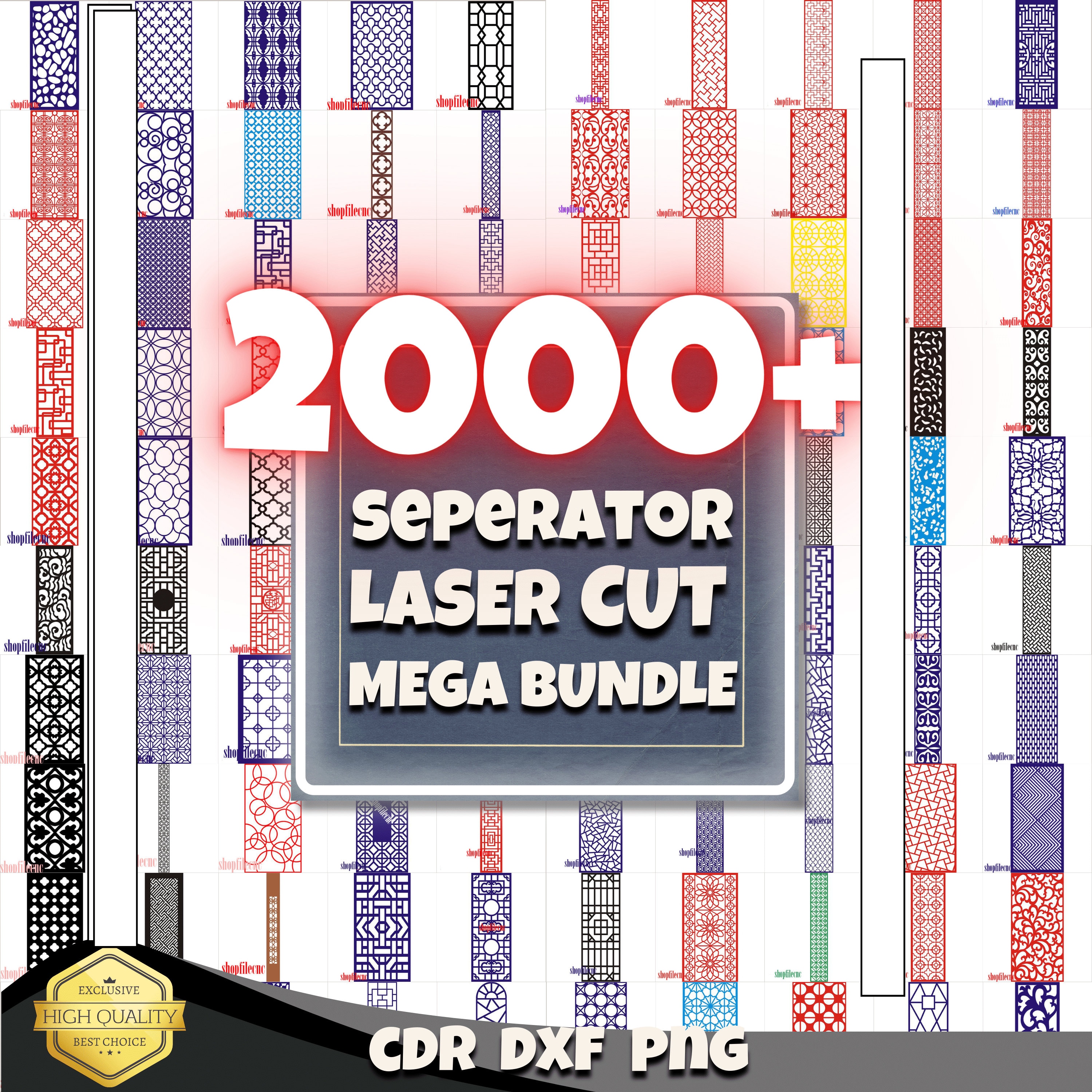 Panel Design Mega Bundle | Trenner CNC-Dateien | 2000 Teilungsteiler Laser Cut Bundle| Tür Laser Cut Bundle