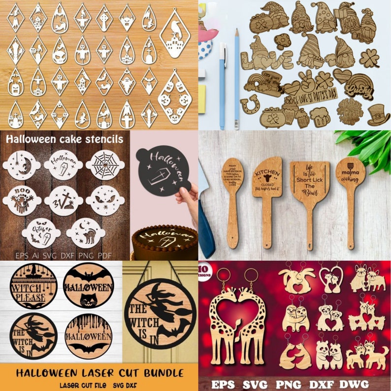 Laser Cut Dateien Mega Bundle CNC-Dateien 2000 Gravur Laser Cut SVG Multi Layer Laser Cut Bundle Bild 5