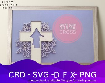 Jesus Kreuz Laser geschnittene Dateien bündeln SVG-Datei, Vektor-Design, Laser-Plan, Cnc-Muster, Laser-Cut-Modell-Vorlage
