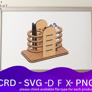 Desk Organiser Laser Cut Files Bundle SVG File, Vector Design, Plan Laser, Cnc Pattern, Laser Cut Model Template