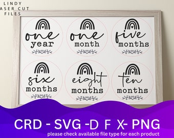 Baby Milestone Laser Cut File Bundle: CNC Vector Template (Digital Download)