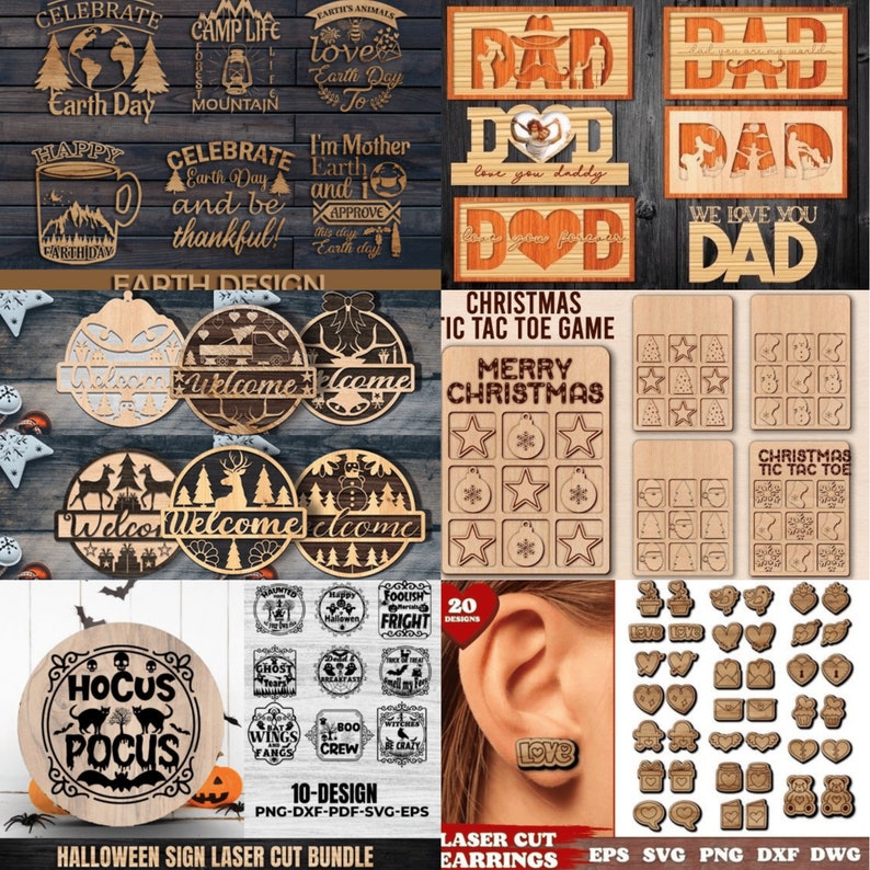 Laser Cut Files Mega Bundle CNC Files 2000 Engraving Laser Cut SVG Multi Layer Laser Cut Bundle image 6