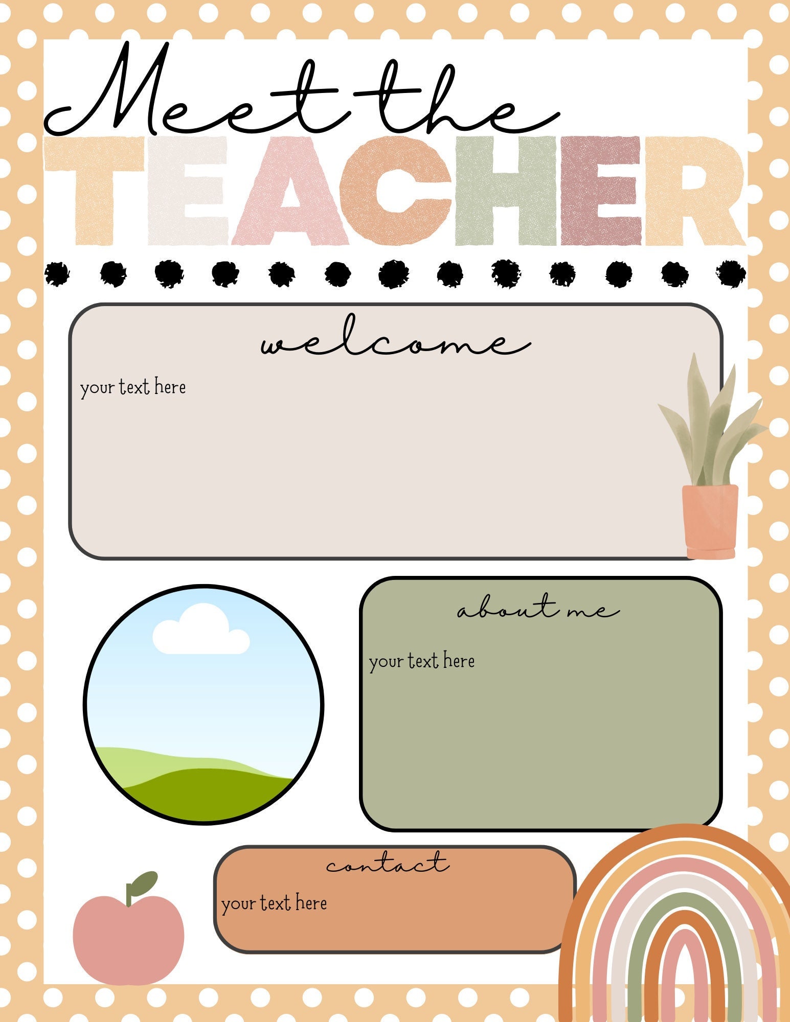 meet-the-teacher-editable-template-meet-the-teacher-boho-colors-back-to-school-teacher-template-boho-classroom-4-templates-etsy for Free Printable Meet The Teacher Template Meet the Teacher Editable Template, Meet the Teacher, Boho Colors, Back to School, Teacher Template, Boho Classroom, 4 Templates - Etsy for Free Printable Meet The Teacher Template
