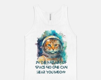 Space Cat Unisex Jersey Tank