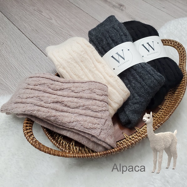 Alpaca Merino Wool warm and soft women's socks for Winter season, High Quality Christmas gift