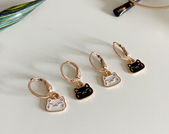 Cat Stitch Markers for Knitting and Crochet, Set of 4
