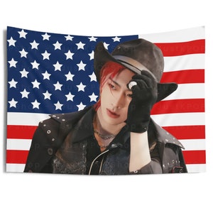 Bandera estadounidense de Ricky Cowboy ZB1, tapiz estadounidense de Ricky de Zerobaseone, Yura Yura de Zerobaseone, sudadera de Zerobaseone, Siente el pop ZB1