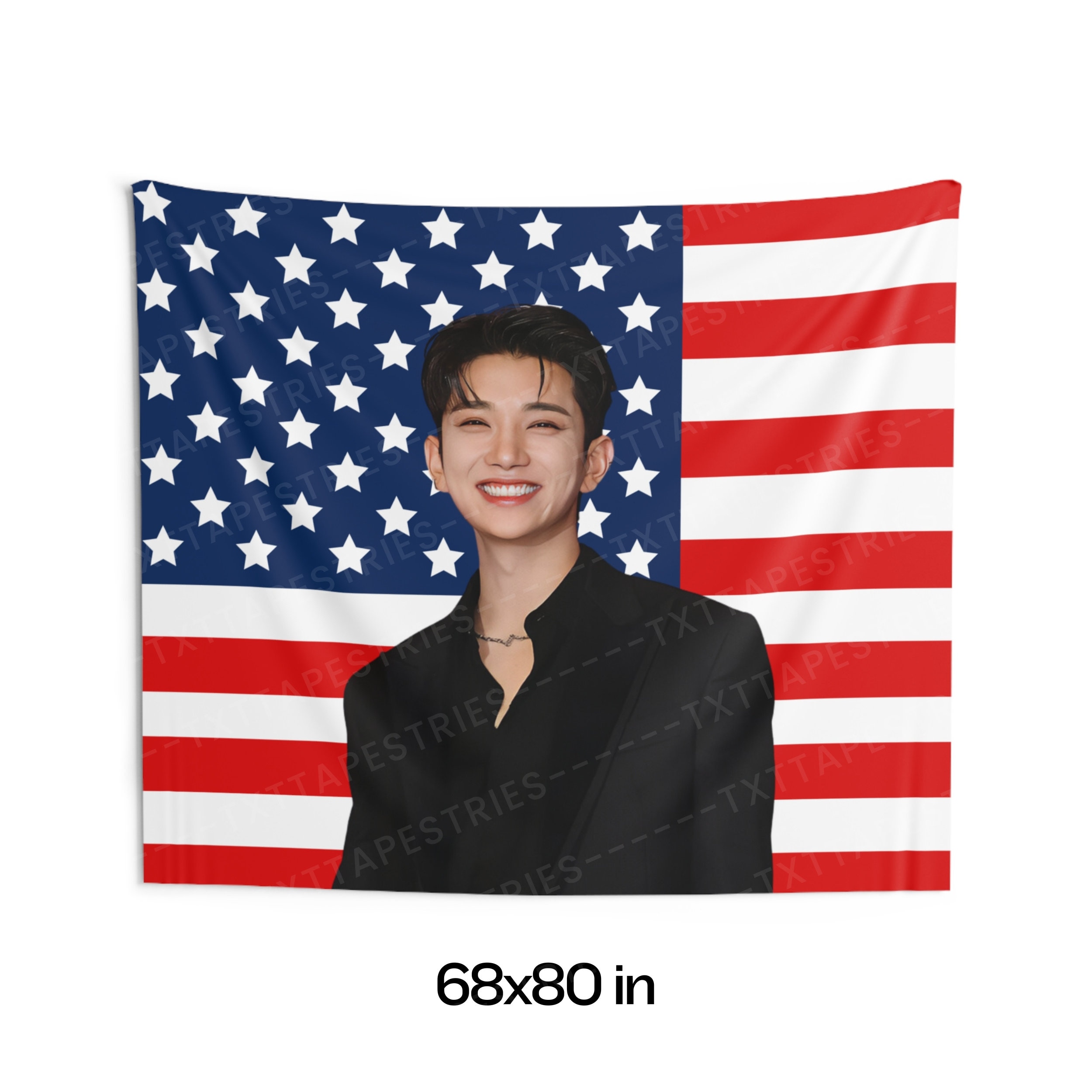 SVT Joshua Beautiful Smile Ameican Flag, Seventeen Kpop Flag