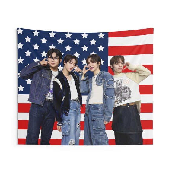 Shooter アメリカ国旗デザイン ベスト Xlov かわいい写真アメリカ国旗、Xlov コンサートバナー、Xlov Kpop 旗