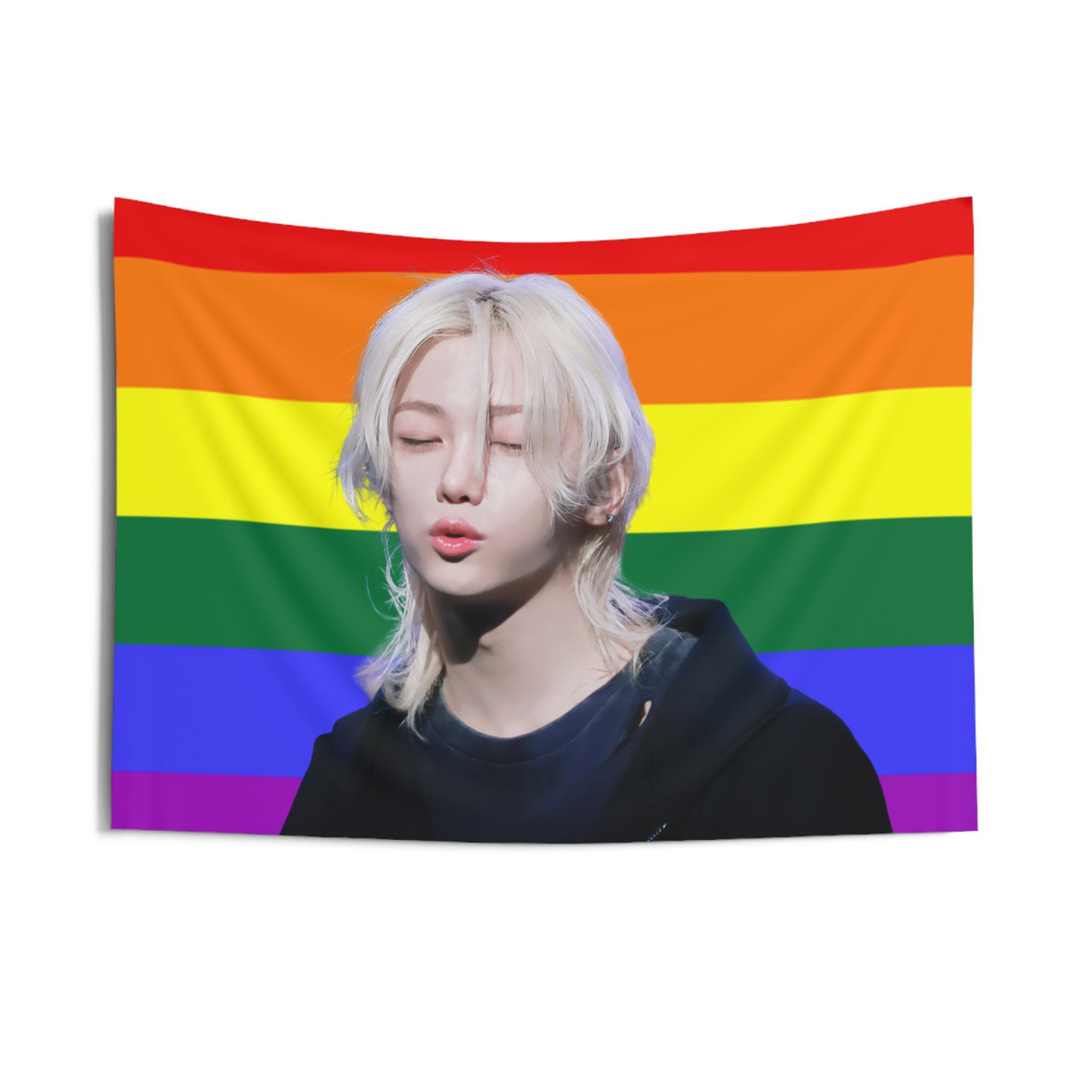 Skz Felix Kiss Pride Flag, Stray Kids Concert Banner, SKZ Kpop