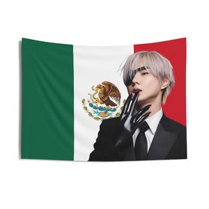 Jungwon Black Gloves Mexican Flag, Enha Concert Banner, Enha Kpop Flag, Enha No Doubt, Enha World Tour