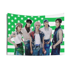 Nct Members Baggy Jeans Concept Photo Green American Flag, Nct Concert Banner, Nct Kpop Flag, Nct 127, Nct Candy Factory, NCT Tour 2025