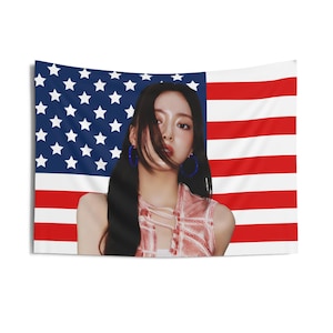 Itzy Yuna Face Card American Flag, Itzy Yuna American Tapestry, Itzy Gold, Itsy Tour 2024