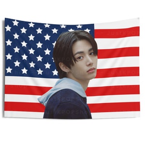 BoyNextDoor Taesan American Flag, Taesan American Tapestry, Boy Next Door Earth wind and fire