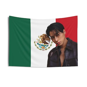 Ateez San Visuals Mexikanische Flagge, Ateez Konzertbanner, Ateez Kpop Flagge, Ateez Goldene Stunde Teil 3, Ateez Wille an die Macht, Ateez Welttournee