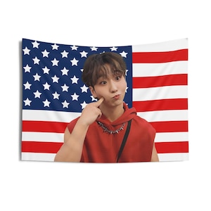 Xdinary Heroes Gunil Cute American Flag, Xdinary Heroes Concert Banner, Xdinary Heroes Kpop Flag, XDH World Tour, XDH 2025