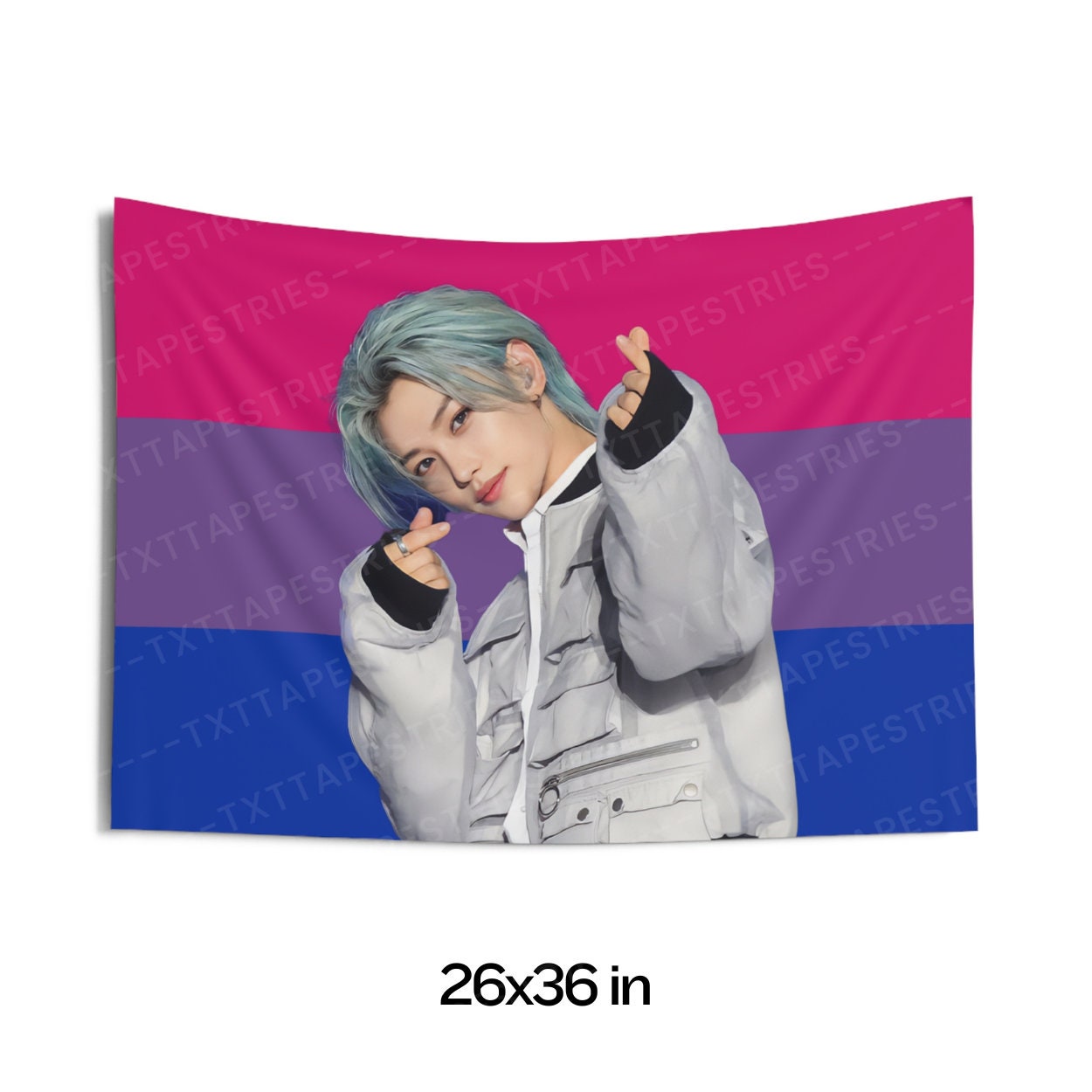 Stray Kids Felix Stunning Visuals Flag Banner, Felix Bisexual Flag
