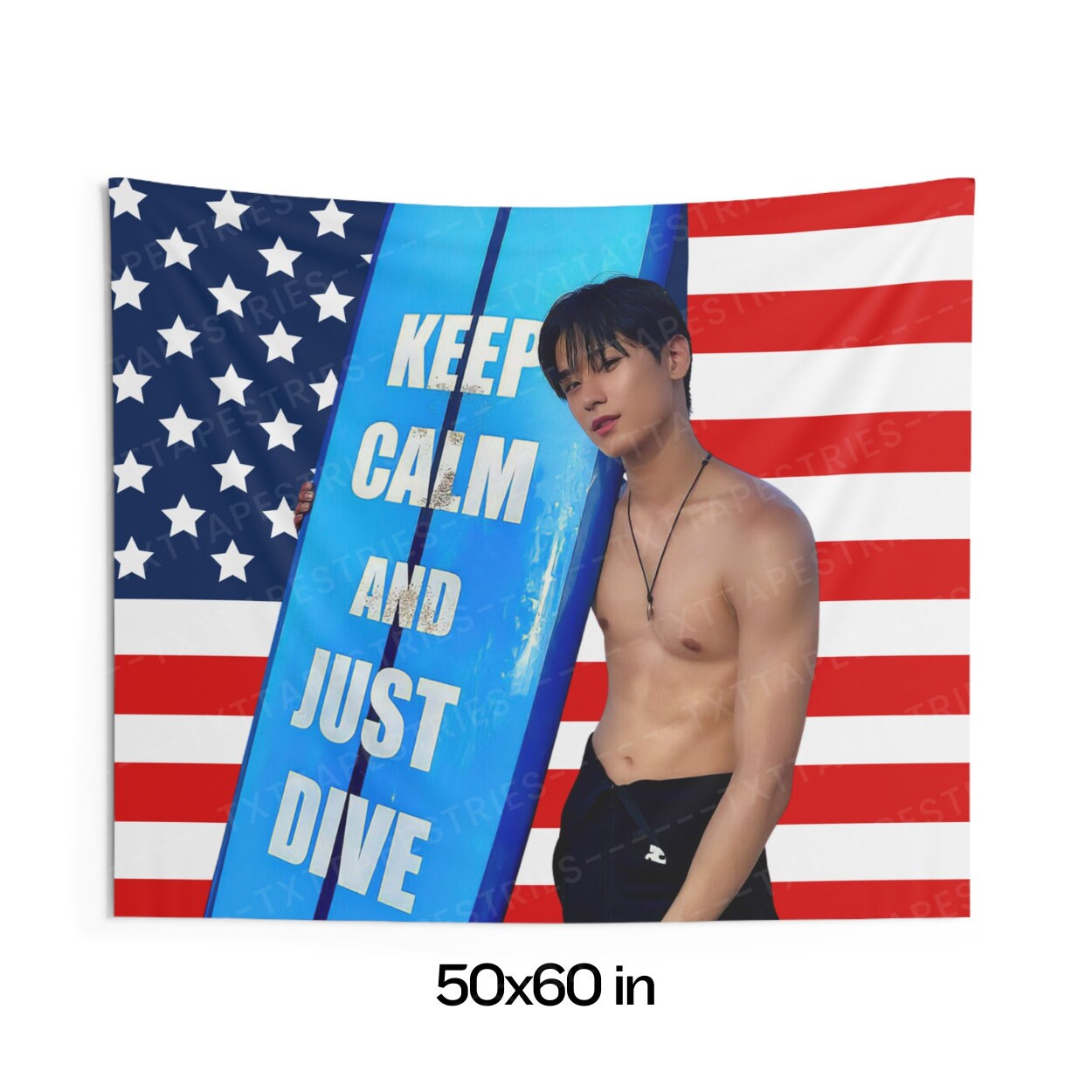 The Boyz Juyeon Surfer Flag Banner, Juyeon American Tapestry