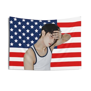 P1Harmony Intak Tanktop American Flag, P1Harmony Concert Banner, P1Harmony Kpop Flag,  P1Harmony Sad Song, p1harmony tour 2024