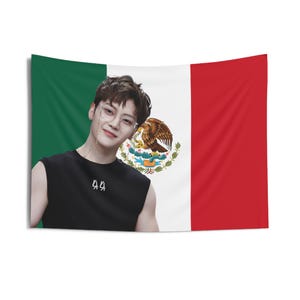 ZB1 Matthew Black Sleeveless Mexican Flag, Zerobaseone Concert Banner, Zb1 Kpop Flag, Zerobaseone Good So Bad, Zerobaseone Timeless World