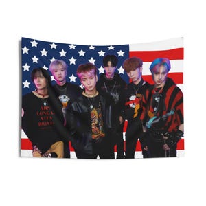 Xdinary Heroes Group Concept Photo American Flag, Xdinary Heroes Concert Banner, Xdinary Heroes Kpop Flag, XDH World Tour, XDH 2025