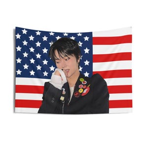 Xdinary Heroes Jungsu Cute American Flag, Xdinary Heroes Concert Banner, Xdinary Heroes Kpop Flag, XDH World Tour 2015