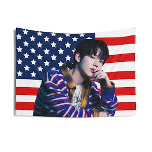 Zerobaseone Yu Jin Captivating Visuals Photo Flag Banner,  Zerobaseone Yujin American Tapestry, Zerobaseone Yura Yura, Zerobaseone Sweat