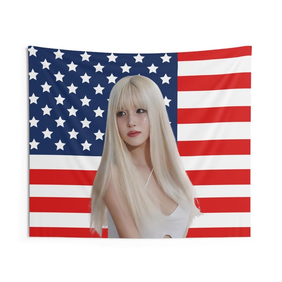 Twice Mina Face Card American Flag, Twice Concert Banner, Twice