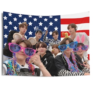 AndTeam Members Adorable Group Photo American Flag, AndTeam Members American Tapestry, AndTeam Koegawari, &Team 2024