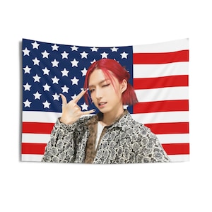 Xdinary Heroes Junhan Red Hair American Flag, Xdinary Heroes Concert Banner, Xdinary Heroes Kpop Flag, XDH World Tour 2015