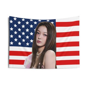 Katseye Yoonchae Pretty Face American Flag, Katseye Concert Banner, Katseye Kpop Flag, Katseye Touch, Katseye 2025
