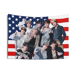 AndTeam Members Yukiakari Concept Photo American Flag, &Team Concert Banner, AndTeam Kpop Flag, AndTeam Yukiakari, AndTeam 2025