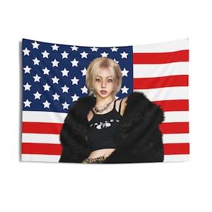 Aespa Karina Visuals American Flag, Aespa Concert Banner, Aespa Kpop Flag, Aespa Dirty Work, Aespa Synk Parallel Line, Aespa Tour 2025