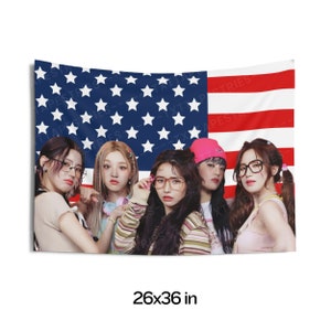 G I-dle Members Photoshoot Flag Banner, G I-dle Members American Tapestry, G I-dle Members Kpop Merch, Gift for G I-dle Fan