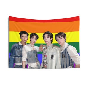 Xlov Group Photo Pride Flag, Xlov Concert Banner, Xlov Kpop Flag, Xlov Imma Be, XLOV 2025
