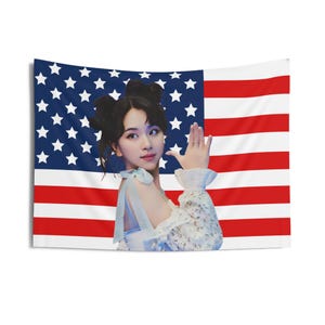 Twice Chaeyoung Cute American Flag, Twice Concert Banner, Twice Kpop Flag, Twice Strategy, Twice Guess My Strategy