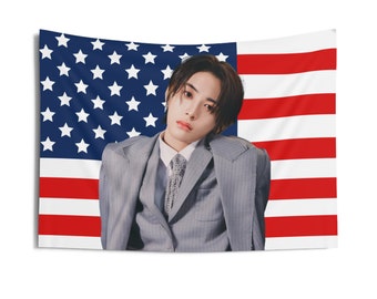 Boynextdoor Taesan American Flag, Taesan American Tapestry, Boy