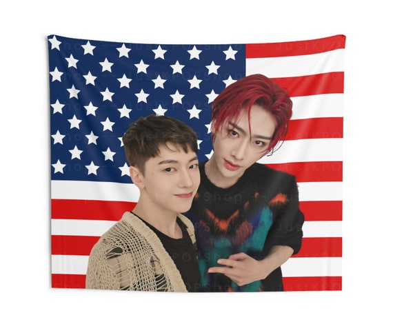 ZB1 Ricky and Matthew American Flag, Zerobaseone Ricky and