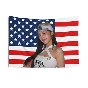 Itzy Yeji Wink American Flag, Itzy Concert Banner, Itzy Kpop Flag, Itzy Gold, Itsy Tour 2024