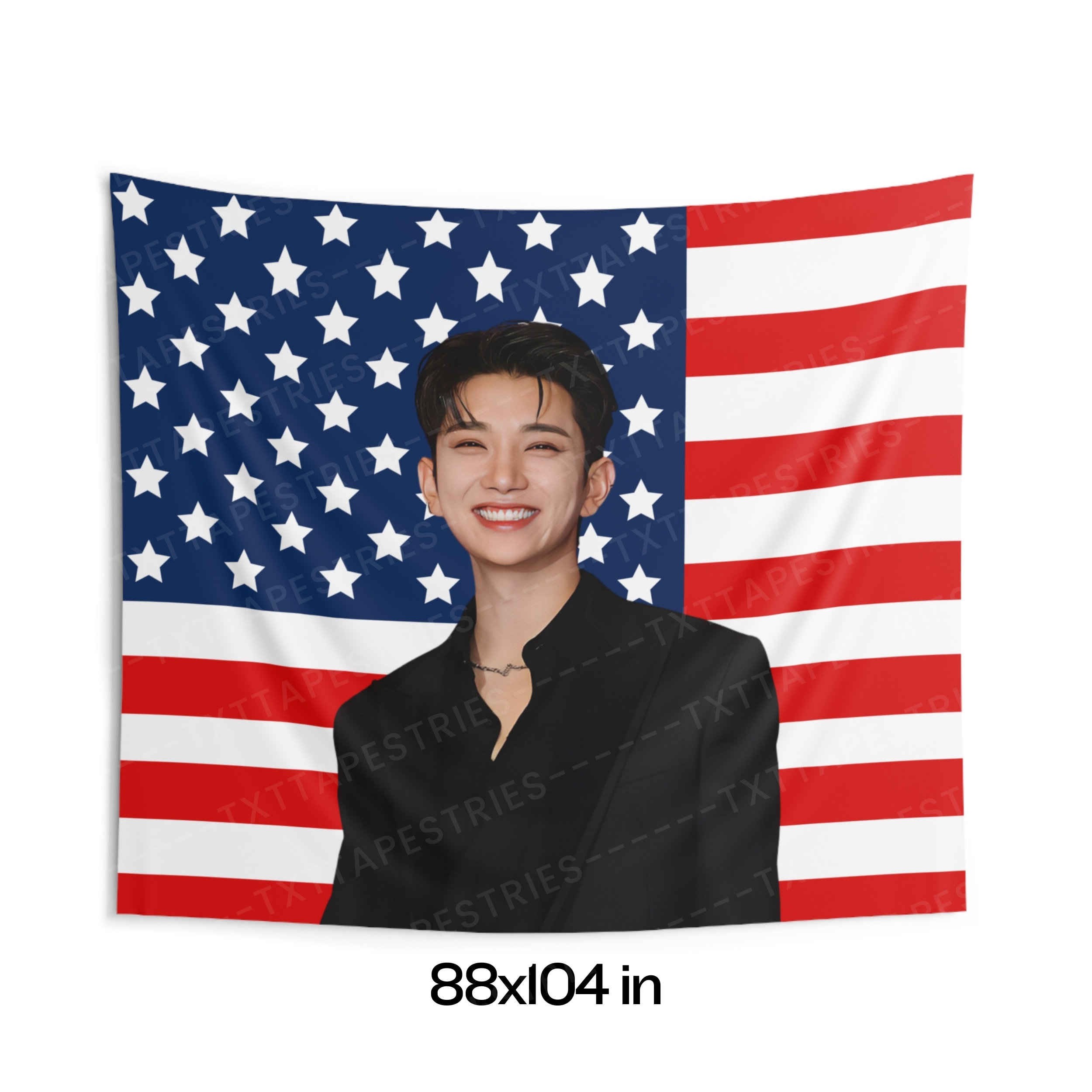 SVT Joshua Beautiful Smile Ameican Flag, Seventeen Kpop Flag