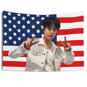 Nct Doyoung in White Outfit American Flag, Nct Concert Banner, Nct Kpop Flag, Nct 127, Nct Candy Factory, NCT Tour 2025