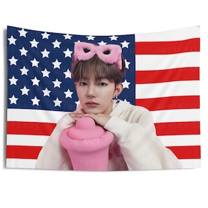 ZB1 Zhang Hao Very Demure American Flag, Zerobaseone Zhang Hao American Tapestry, Zerobaseone Good So Bad, Zerobaseone Tour 2024