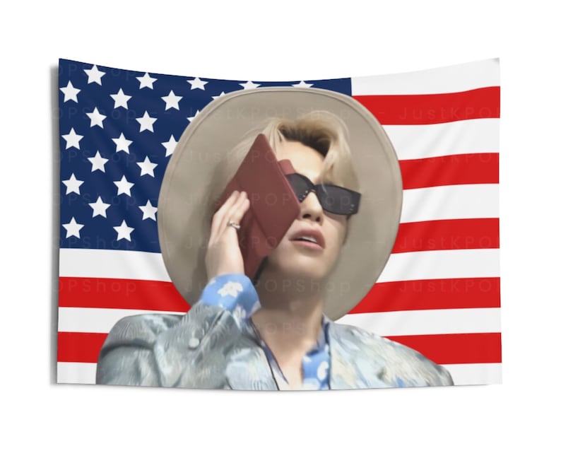 SVT Dino Pi Cheolin American Flag, Pi Cheolin American Tapestry