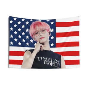 ZB1 Hanbin Cutie American Flag, Zerobaseone Concert Banner, Zb1 Kpop Flag, Zerobaseone Good So Bad, Zerobaseone Timeless World
