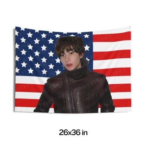 Riize Anton Leather Jacket Photo Banner, Anton American Tapestry, Anton Merch Decor, Love 119, 119 Riize