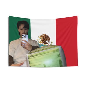 Nct Mark Lee with a Lightstick Mexican Flag, Nct Mark American Tapestry, Nct Golden Age, Nct Baggy Jeans, Nct Fact Check
