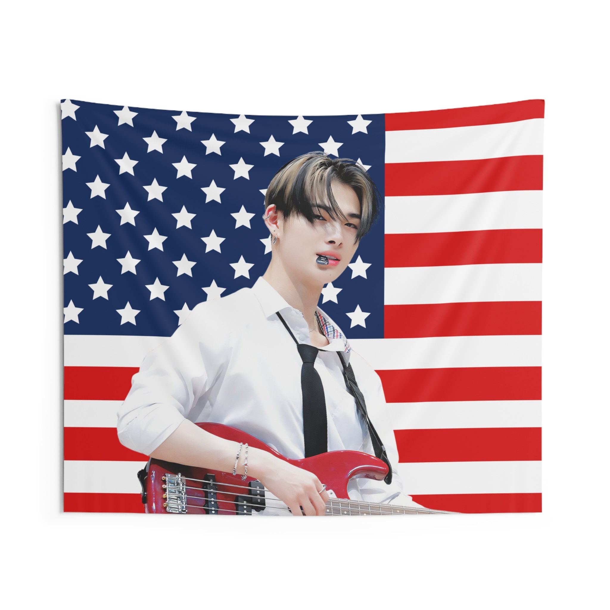 ENHYPEN ニキ アメリカ US トレカ Enha Niki Guitar American Flag, Enha Concert Banner, Enha