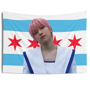 AndTeam Yuma Chicago Flag, &Team Yuma Chicago Tapestry, Yuma Merch Decor, Yuma Dropkick, Yuma War Cry, AndTeam 2024