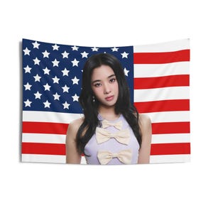 Katseye Sofia Black Hair American Flag, Katseye Concert Banner, Katseye Kpop Flag, Katseye Touch, Katseye 2025