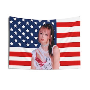 Katseye Megan Visuals Amerikanische Flagge, Katseye Konzert Flagge, Katseye Kpop Banner, Katseye Schönes Chaos, Katseye 2025